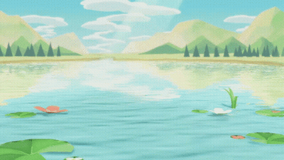 Boy And Girl In Boat On Lake GIF