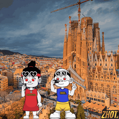 Boy And Girl In Front Of Building With Zhut GIF