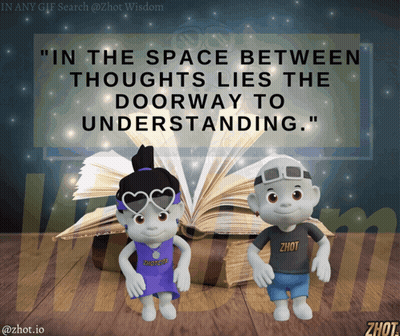 Boy And Girl In Front Of Open Book GIF