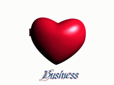Boy And Girl In Heart Frame Saying Business GIF