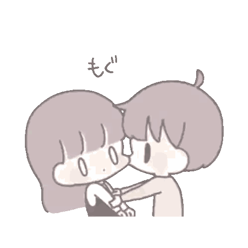 Boy And Girl Kissing Cartoon Sticker
