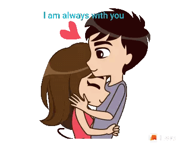 Boy And Girl Kissing I Am Always With You Sticker