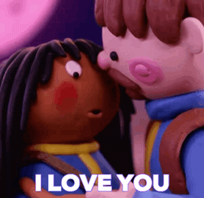Boy And Girl Kissing I Love You GIF