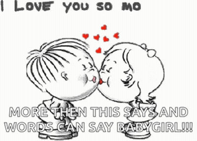 Boy And Girl Kissing Saying I Love You So Much GIF