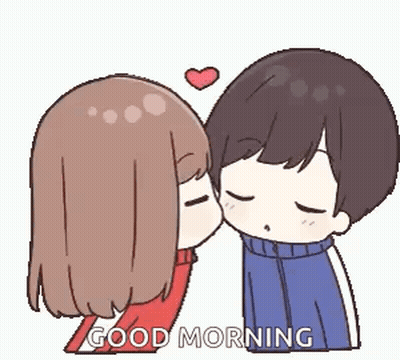 Boy And Girl Kissing With Heart GIF