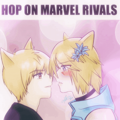 Boy And Girl Kissing With Hop On Marvel Rivals GIF