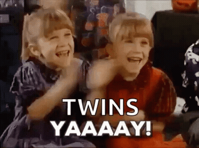 Boy And Girl Laughing Twins Yaaaay GIF