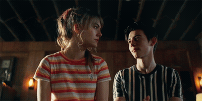 Boy And Girl Looking At Each Other GIF