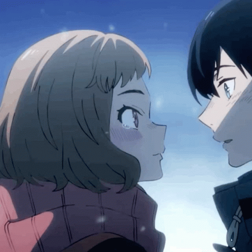 Boy And Girl Looking At Each Other GIF