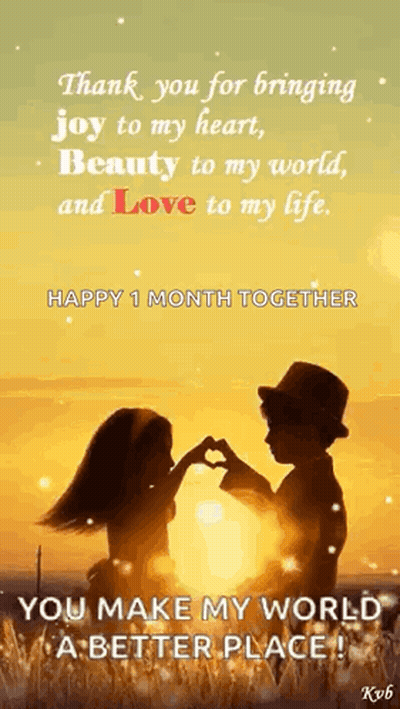 Boy And Girl Making Heart Shape With Hands In Front Of Sun GIF