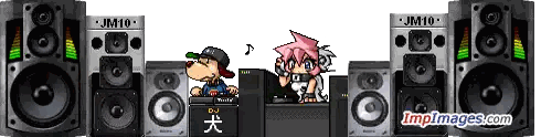 Boy And Girl Playing Music With JM10 Speakers Sticker