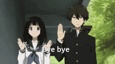 Boy And Girl Saying Bye Bye GIF