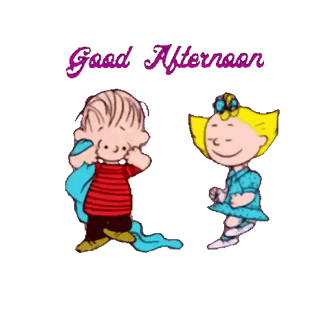 Boy And Girl Saying Good Afternoon Sticker