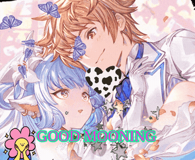 Boy And Girl Saying Good Morning GIF