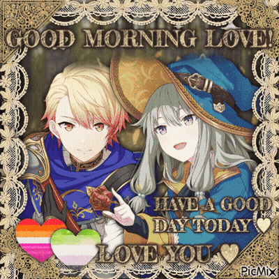 Boy And Girl Saying Good Morning Love GIF