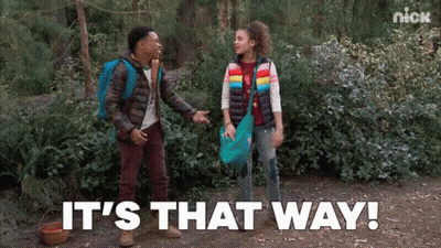 Boy And Girl Saying It's That Way GIF
