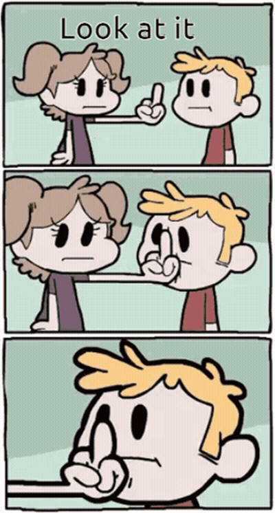 Boy and Girl Saying Look At It