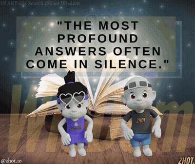 Boy And Girl Saying The Most Profound Answers Often Come In Silence GIF