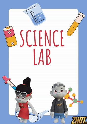 Boy And Girl Science Lab Poster GIF