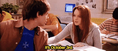Boy And Girl Sitting At Desk Girl Talking To Boy GIF