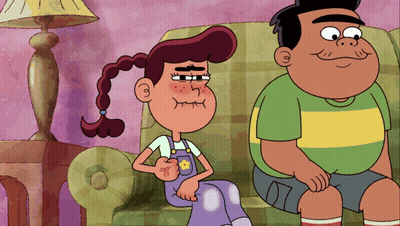 Boy And Girl Sitting On Couch GIF