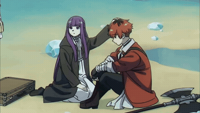 Boy And Girl Sitting On Ground Talking GIF
