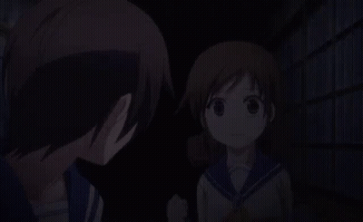 Boy and Girl Standing in Dark