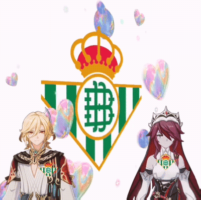 Boy And Girl Standing In Front Of Green And White Crown Logo GIF
