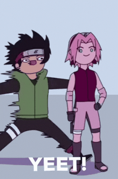 Boy And Girl Standing Next To Each Other GIF
