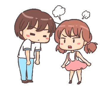 Boy And Girl Standing Next To Each Other Sticker