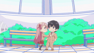 Boy And Girl Standing Together GIF