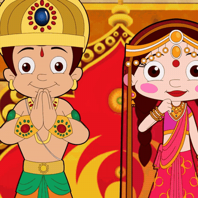 Boy And Girl Standing With Hands Folded GIF