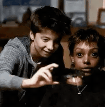Boy And Girl Taking Selfie With Camera GIF