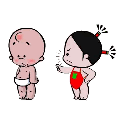Boy And Girl Talking Sticker