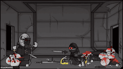 Boy And Girl Under Umbrella Saying Hop On The Stream GIF