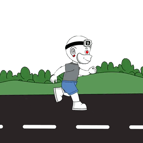 Boy And Girl Walking Down Road Sticker