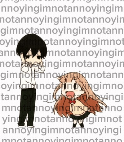 Boy And Girl With Annoyingly Text GIF