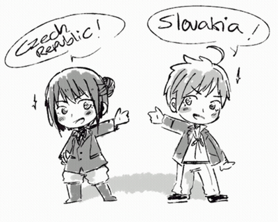 Boy And Girl With Czech Republic And Slovakia GIF