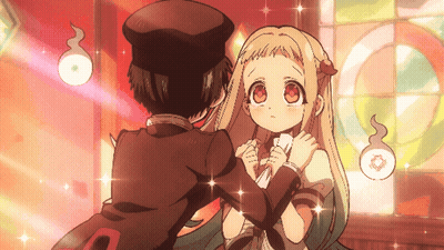 Boy And Girl With Ghost Behind Them GIF