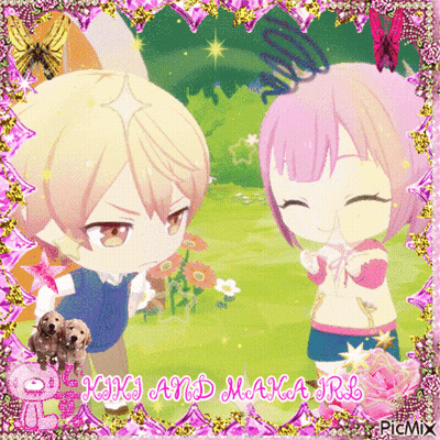 Boy And Girl With Words Kiki And Maka Jrl GIF