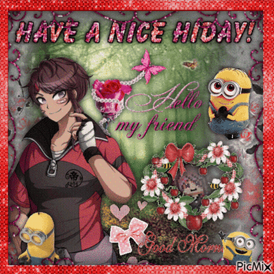Boy And Minions Have A Nice Holiday GIF