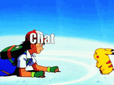 Boy And Pikachu Saying Chat GIF