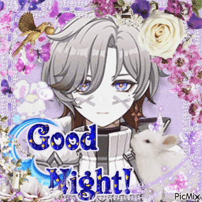 Boy and Rabbit Saying Good Night