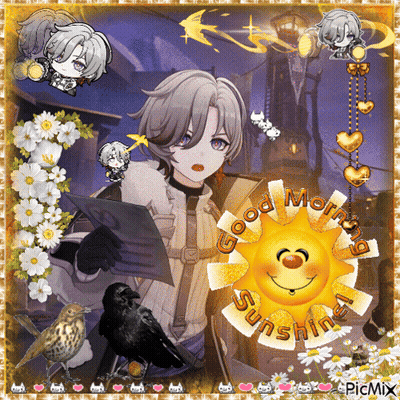 Boy And Sun Saying Good Morning Sunshine GIF