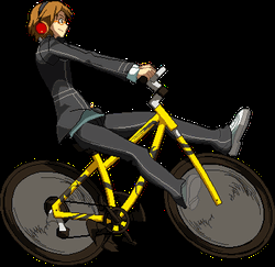 Boy Anime Riding Bicycle Funny