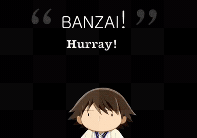 Boy Arms Up Banzai Hurray GIF