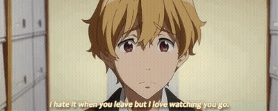 Boy At Locker Saying I Hate It When You Leave But GIF