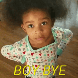 Boy Bye Little Girl Walking Out GIF