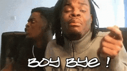 Boy Bye Nonchalant Reaction Back Guy GIF