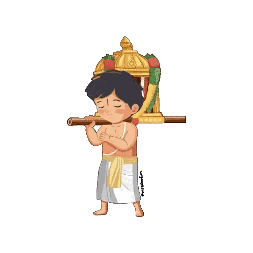 Boy Carrying Wagon Sticker